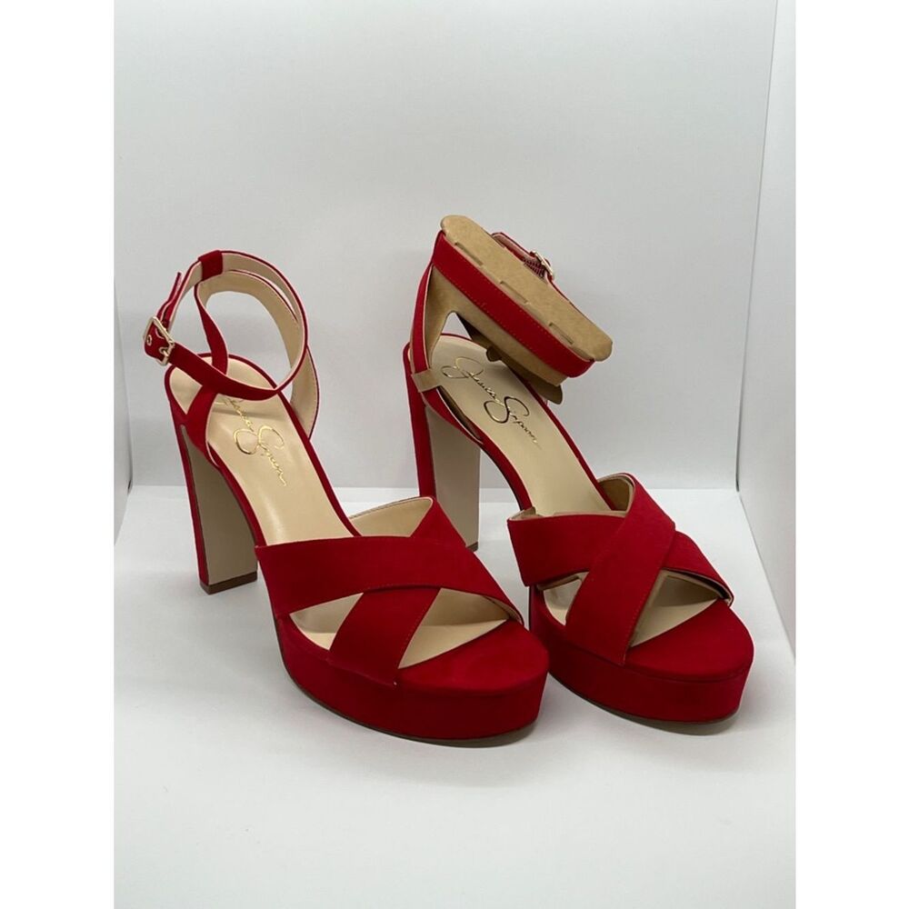 Sexy Red High Heel Platform Pumps By Jessica Simpson. Size 12!!!!! - Picture 6 of 9